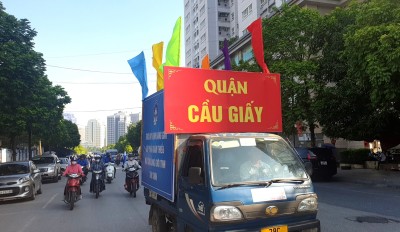 Cầu Giấy tuyên truyền lưu động hưởng ứng ngày Dân số Thế...