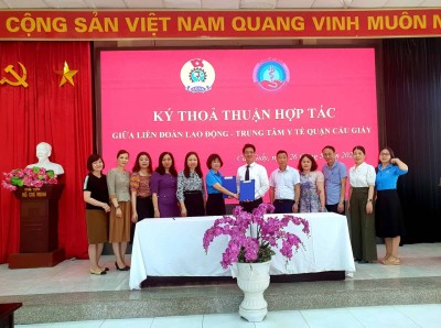 Lễ ký kết thỏa thuận hợp tác mang lại lợi ích thiết thực cho đoàn viên và người lao động quận Cầu Giấy