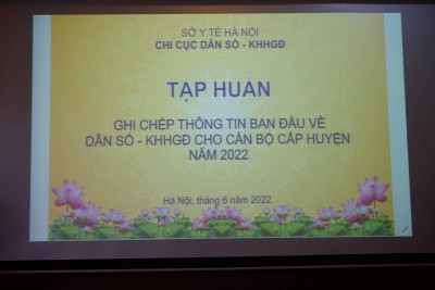 Chi cục Dân số – Kế hoạch hóa gia đình Hà Nội tổ chức lớp...