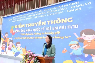 Điểm truyền thông Hưởng ứng Ngày Quốc tế trẻ em gái 11/10...