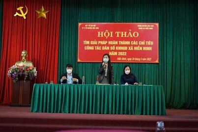 Hội nghị tọa đàm tìm giải pháp hoàn thành các chỉ tiêu công tác Dân số năm 2022 tại xã Hiền Ninh